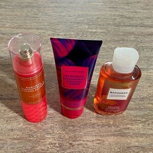Bath & Body Works Discontinued Bahamas Passionfruit & Banana Flower Trio Set